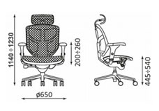 Enjoy R HRMA ErgoHuman - wymiary