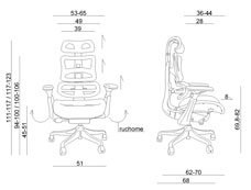 Ergothrone black - wymiary